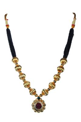 Kolhapuri Traditional Thushi And Mangalsutra Necklace Set 3