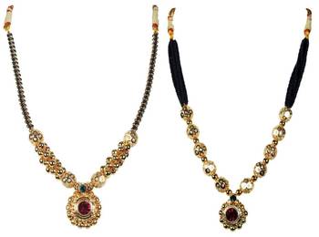 Kolhapuri Traditional Valsari Weny Golden Thushi Necklace For Women With Earrings 1