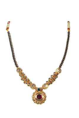 Kolhapuri  Traditional Valsari Weny Golden Thushi Necklace For Women With Earrings 2