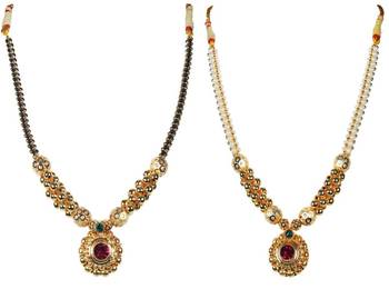 Kolhapuri  Traditional Valsari Weny Golden Thushi Necklace For Women  1