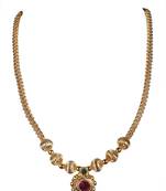 Kolhapuri  Traditional Golden Thushi Necklace For Women