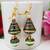 Elegant Cone Ball Earring Green Black Maroon