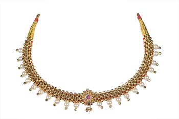Kolhapuri Traditional Moti Valsari Thushi Necklace For Women 1