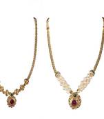 Kolhapuri  Traditional Golden And Moti Thushi Combo