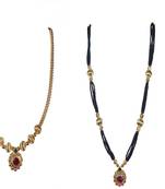 Kolhapuri Traditional Golden Thushi And Mangalsutra