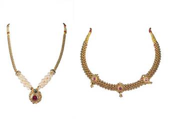 Kolhapuri  Traditional Moti Thushi With Valsari Thushi For Women 1