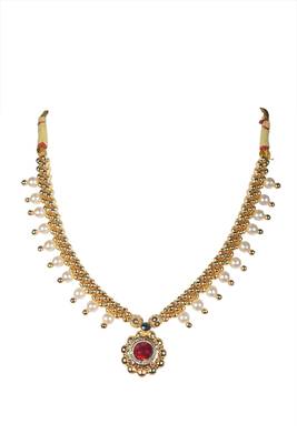 Kolhapuri Traditional Moti Thushi With Valsari For Women 2
