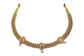 Kolhapuri Traditional Moti Thushi With Valsari For Women 3