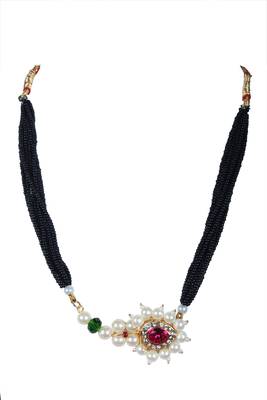 Kolhapuri  Traditional Moti Thushi With Moti Mangalsutra 3