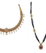 Kolhapuri  Traditional Moti Valsari Thushi With Mangalsutra