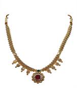 Kolhapuri Traditional Golden Thushi Necklace For women
