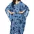 Blue  And  Black Color Printed High Quality Rayon Soft Cotton Designer Kaftan