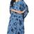 Blue  And  Black Color Printed High Quality Rayon Soft Cotton Designer Kaftan