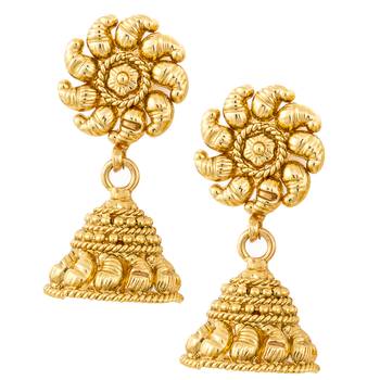One Gram Gold Plated Jhumka Earrings 1