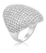 Silver Plated Oval Flash Ring For Women || Buy Online Stylish Ring