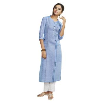 Blue plain jute salwar 1