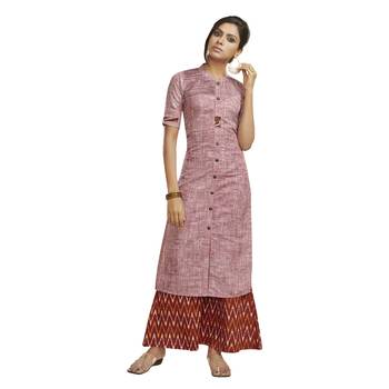 Light pink self design cotton salwar 1