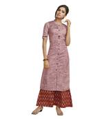 Light pink self design cotton salwar