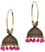 Rani Color Beads Jhumka Earrings For Girls  and  Women