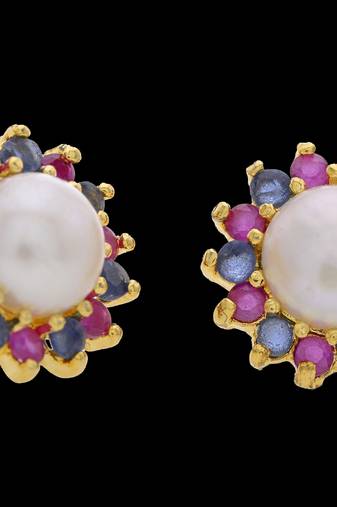 BEAUTIFUL PEARLS N COLOUR STONE STUDDED TOPS
