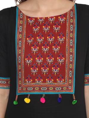 Black  cotton stitched kurtas-and-kurtis 5