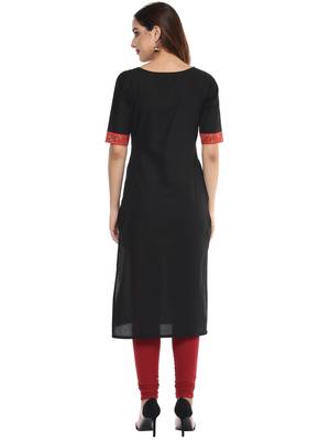 Black  cotton stitched kurtas-and-kurtis 2