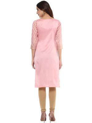 Pink  dupion silk stitched kurtas-and-kurtis 2