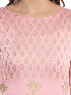 Pink  dupion silk stitched kurtas-and-kurtis 5