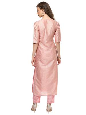 Pink  dupion silk stitched kurtas-and-kurtis 2