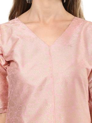 Pink  dupion silk stitched kurtas-and-kurtis 5