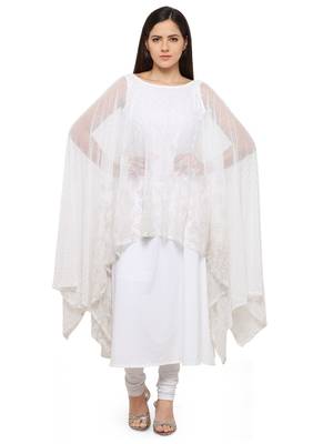 White  crepe stitched kurtas-and-kurtis 1