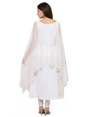 White  crepe stitched kurtas-and-kurtis 2