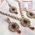 Maroon Kundan Necklace Set