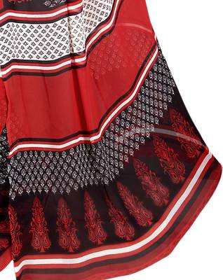 Multicolor printed georgette saree with blouse 2