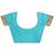 Sky blue embroidered chiffon saree with blouse