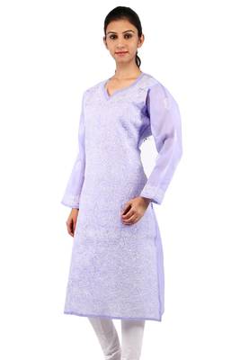 Purple embroidered cotton stitched kurtas-and-kurtis 2