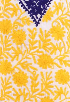 White embroidered cotton stitched kurtas-and-kurtis 4