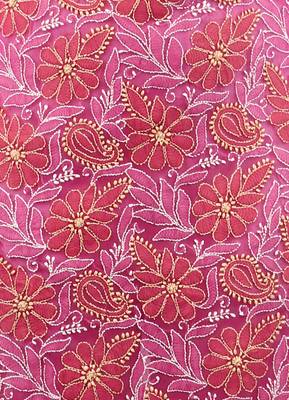 Pink embroidered georgette stitched kurtas-and-kurtis 4