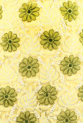 Yellow embroidered georgette stitched kurtas-and-kurtis 4