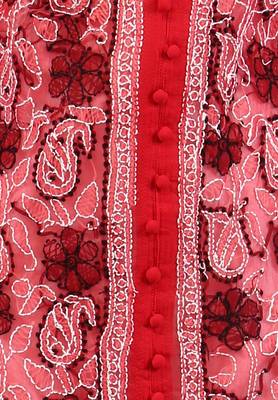 Red embroidered georgette stitched kurtas-and-kurtis 4