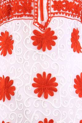 White embroidered georgette stitched kurtas-and-kurtis 4