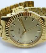 Gents Men Citizen Gold Plated Quartz Japan Wrist Watch