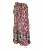 Jaipuri Pink Turquoise Fine Cotton Lehanga Skirt