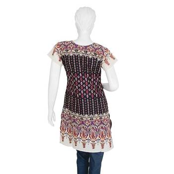 Exclusive Designer Brocade Black Cotton Kurti 2