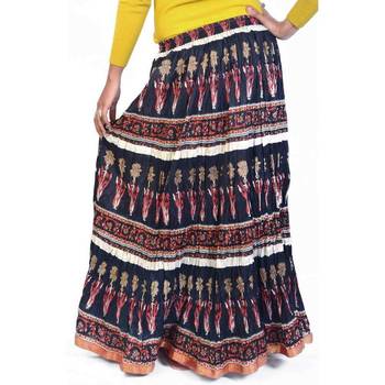 Bollywood Design Black N Red Pure Coton Long Skirt 2