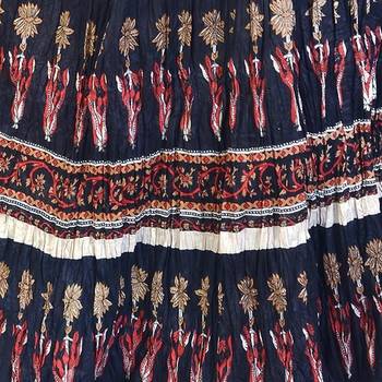 Bollywood Design Black N Red Pure Coton Long Skirt 4