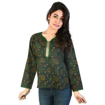 Designer Black Girls Indian Pure Cotton Kurti 1