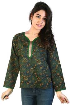 Designer Black Girls Indian Pure Cotton Kurti