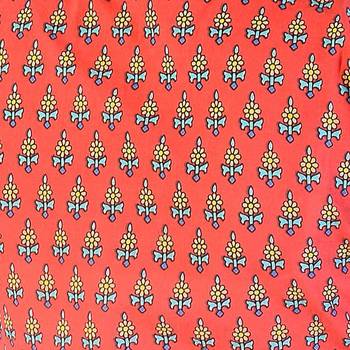 Exclusive Hand Block Printed Red Cotton Kurti 3