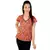 Floral Design Laced Indian Orange Cotton Top